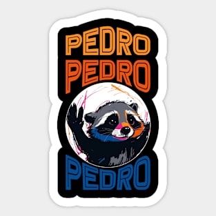 Pedro Party Racoon Meme Sticker